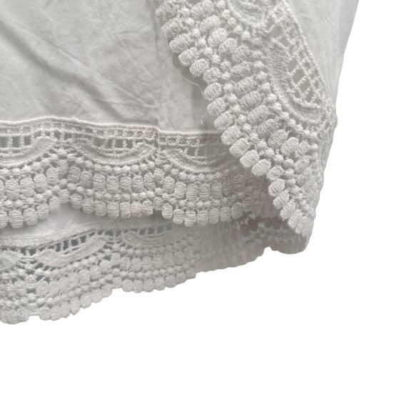 La Blanca White Crochet Lace Trim Romper Swim Coverup // L - Picture 6 of 7